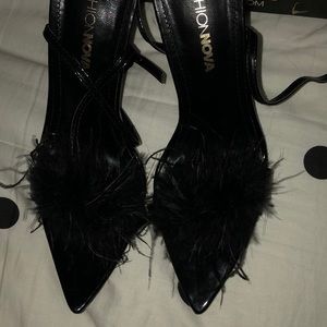 Fashion nova fur heels